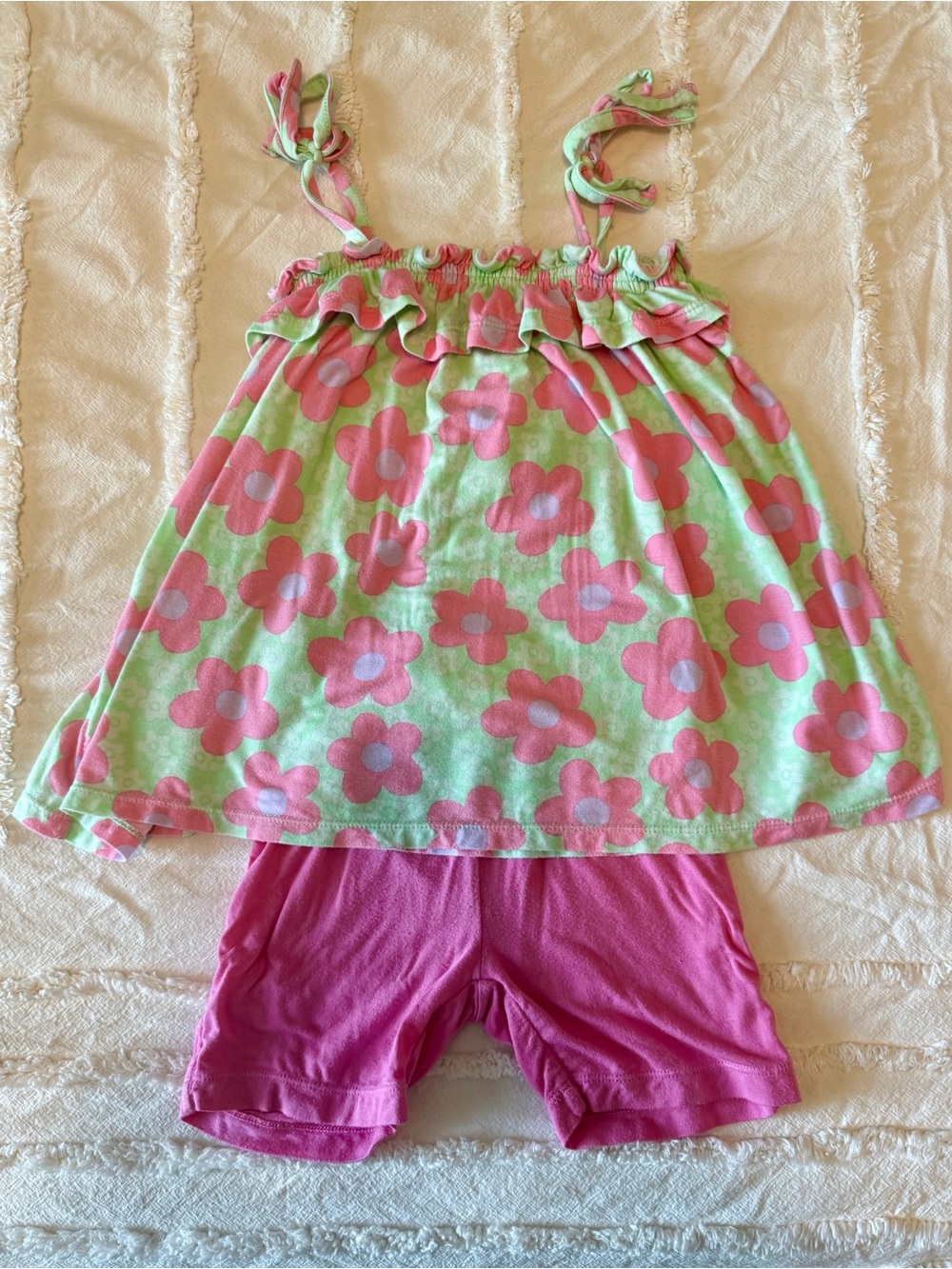 Angel Dear Floral Tank & Shorts Set - 4T